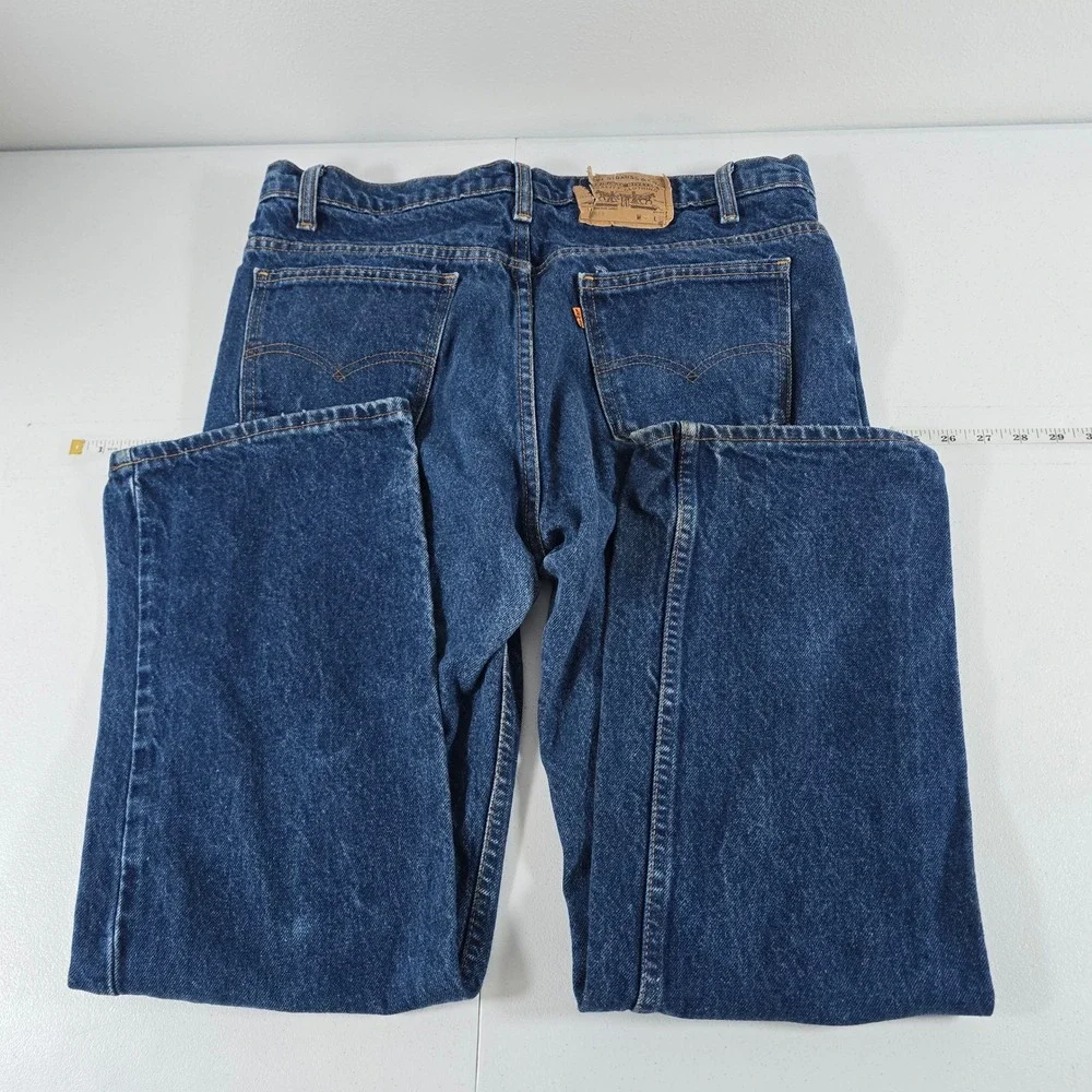 Vintage Levis 517 Orange Tab Jeans Mens 38x30 Made in Canada Dark Wash Bootcut